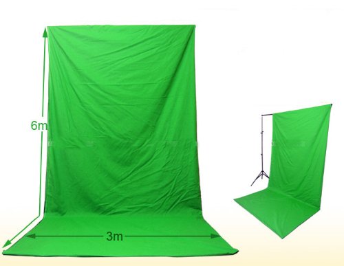 10 X 24 Feet Seamless Chroma Key Green Muslin Backdrop